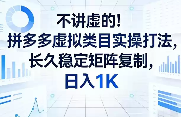 不讲虚的！拼多多虚拟类目实操打法，长久稳定矩阵复制，日入1K【揭秘】-鑫梵淘