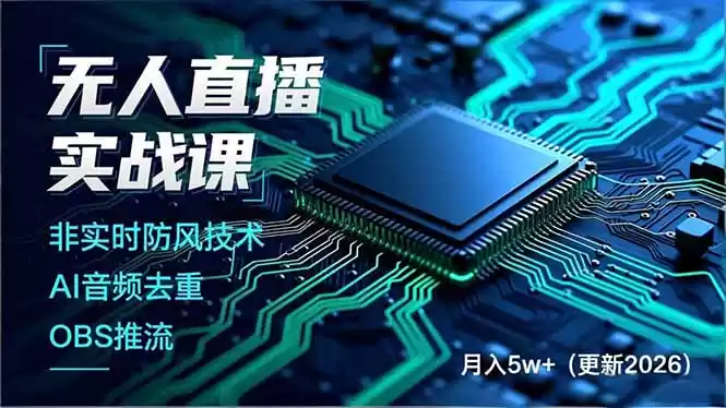 无人直播实战课(更新3月-鑫梵淘