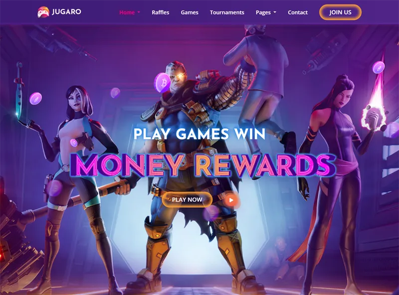 HTML5大气自适应紫色卡牌游戏官网源码-鑫梵淘