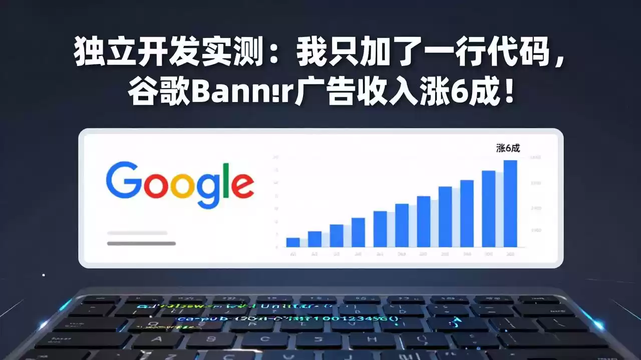 付费文章：独立开发实测：我只加了一行代码，谷歌Banner广告收入涨6成！-鑫梵淘