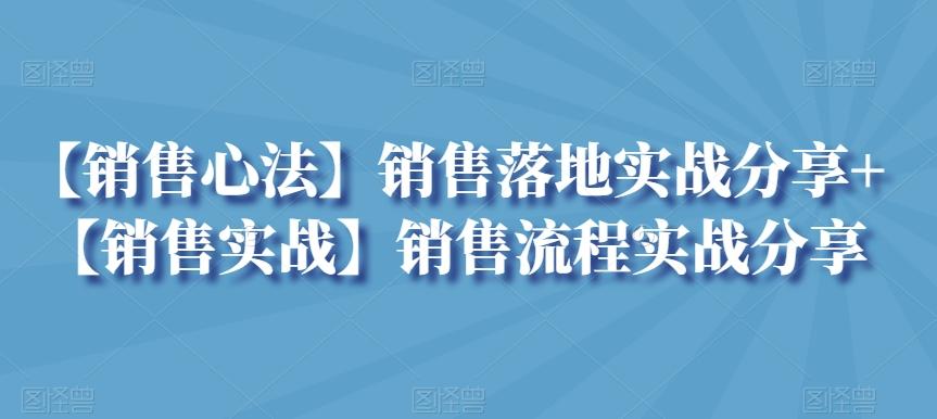 【销售心法】销售落地实战分享+【销售实战】销售流程实战分享-鑫梵淘