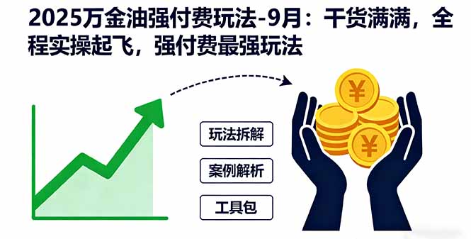 2025万金油强付费玩法-9月：干货满满，全程实操起飞，强付费最强玩法-鑫梵淘