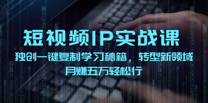 短视频IP实战课，独创一键复制学习秘籍，转战新领域，月赚五万轻松行-鑫梵淘