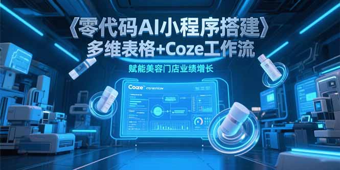 零代码AI小程序搭建，多维表格+Coze工作流，赋能美容门店业绩增长-鑫梵淘