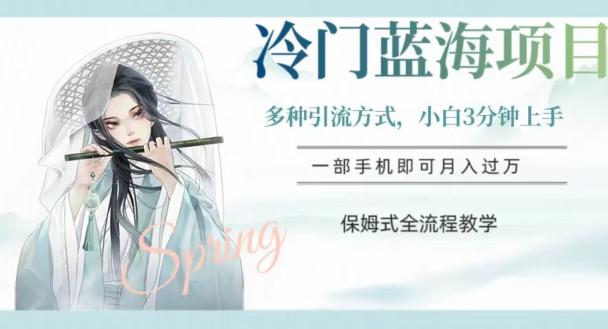 冷门蓝海项目，操作简单，小白3分钟上手，多种引流方式，保姆式全流程教学【揭秘】-鑫梵淘