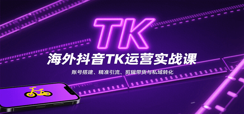 海外抖音TK运营实战课：账号搭建、精准引流、剪辑带货与私域转化-鑫梵淘