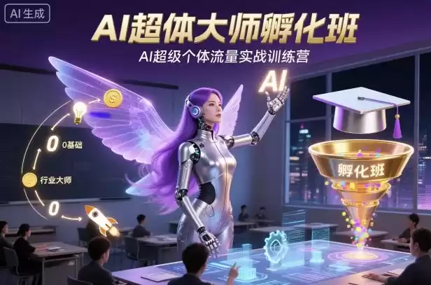 AI超体大师孵化班,AI超级个体流量实战训练营