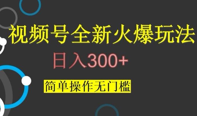 视频号最新爆火玩法，日入300+，简单操作无门槛【揭秘】-鑫趣淘