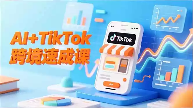 AI+TikTok跨境速成课，智能翻译、店铺定位、流程拆解，7天高效上线运营-鑫梵淘