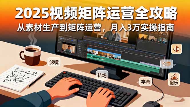 2025短视频矩阵运营全攻略：从素材生产到矩阵运营，月入3万实操指南-鑫梵淘