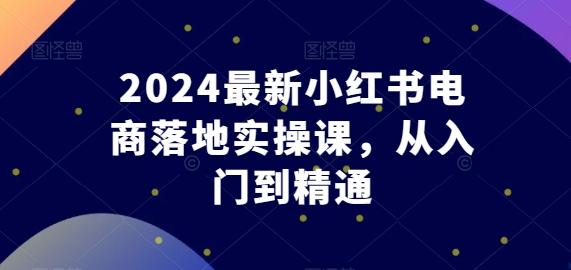 2024最新小红书电商落地实操课，从入门到精通-鑫梵淘