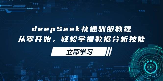 deepSeek快速驯服教程，从零开始，轻松掌握数据分析技能-鑫梵淘