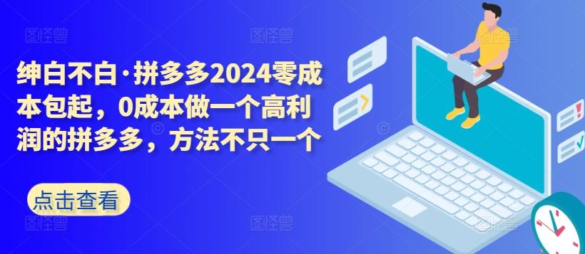拼多多2024零成本包起，0成本做一个高利润的拼多多，方法不只一个-鑫梵淘