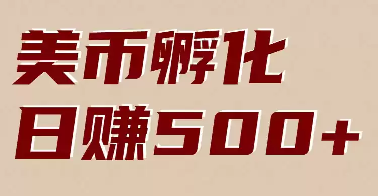 美币孵化项目：电脑全自动挂机赚美金，小白轻松上手-鑫梵淘