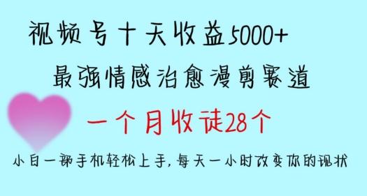 十天收益5000+，多平台捞金，视频号情感治愈漫剪，一个月收徒28个，小白一部手机轻松上手【揭秘】-鑫梵淘