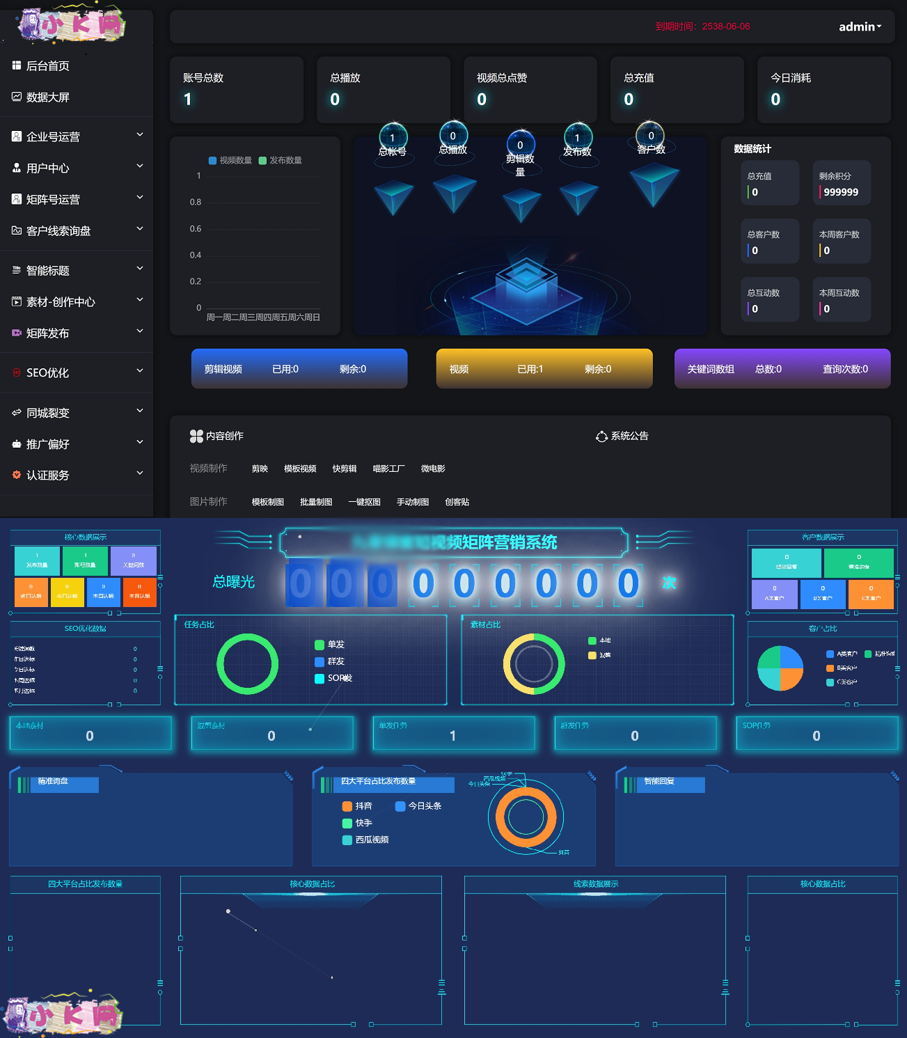 抖音矩阵云混剪系统 源码短视频矩阵营销系统V2.3.0（免授权版）-鑫梵淘