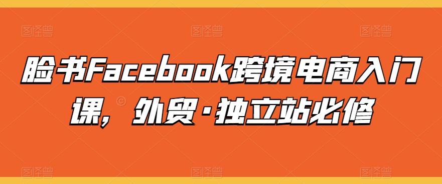 脸书Facebook跨境电商入门课，外贸·独立站必修-鑫梵淘