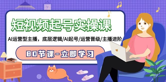 (9470期)短视频起号实操课，AI运营型主播，底层逻辑/AI起号/运营晋级/主播进阶/80节-鑫梵淘