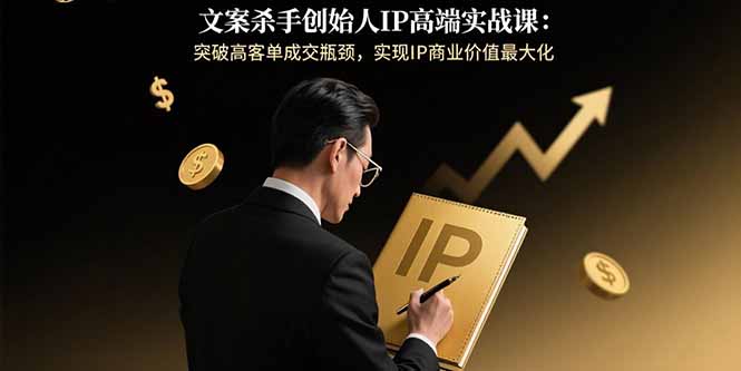 文案杀手创始人IP高端实战课：突破高客单成交瓶颈，实现IP商业价值最大化-鑫梵淘