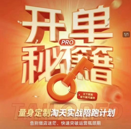 淘宝开单秘籍PRO，量身定制淘天实战陪跑计划，告别做店迷茫、快速突破运营瓶颈期（更新）-鑫梵淘