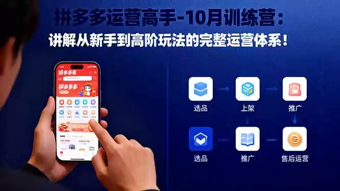 拼多多运营高手-10月训练营：讲解从新手到高阶玩法的完整运营体系！-鑫梵淘