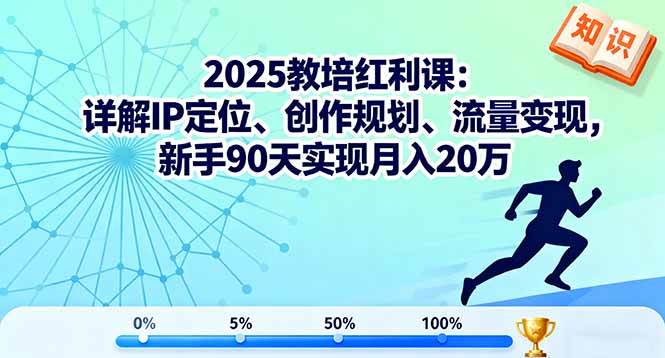 （16178期）2025教培红利课：详解IP定位、创作规划、流量变现，新手90天实现月入20万-鑫梵淘