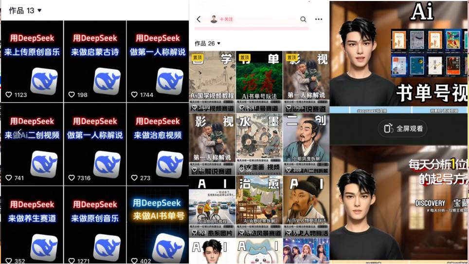 （14284期）Deep seek项目拆解+卡通数字人25年4月新玩法日引200+创业粉十分钟一条…-鑫梵淘