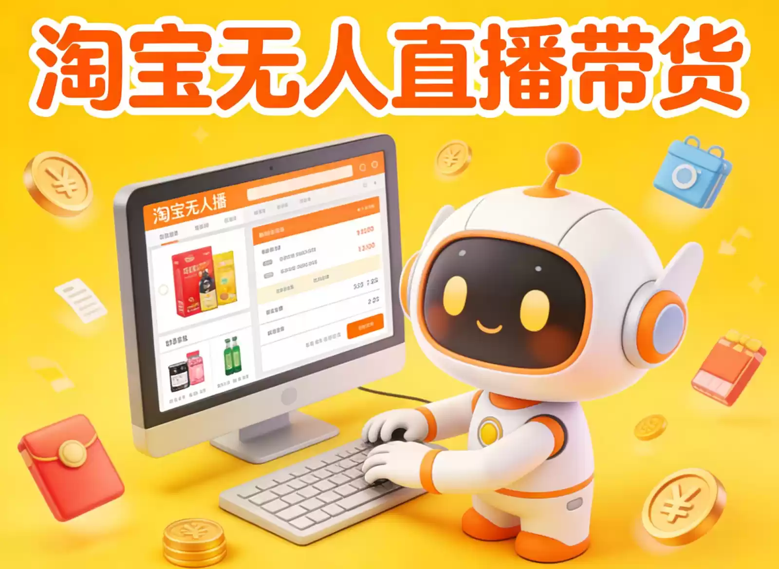 淘宝无人直播带货，24小时自动卖货，月佣金1W+，不违规不封号，不用露脸-鑫梵淘