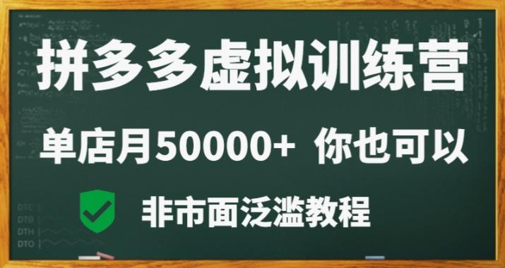拼多多虚拟电商训练营月入30000+你也行，暴利稳定长久，副业首选-鑫梵淘