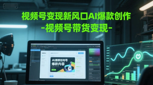 视频号变现新风口AI爆款创作-视频号带货变现-鑫梵淘