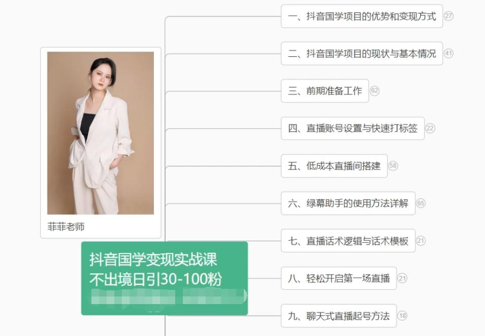 抖音国学变现项目：不出境日引30-100粉实战课程-鑫梵淘