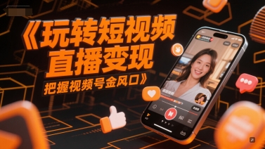 玩转短视频直播变现，把握视频号金风口-鑫梵淘