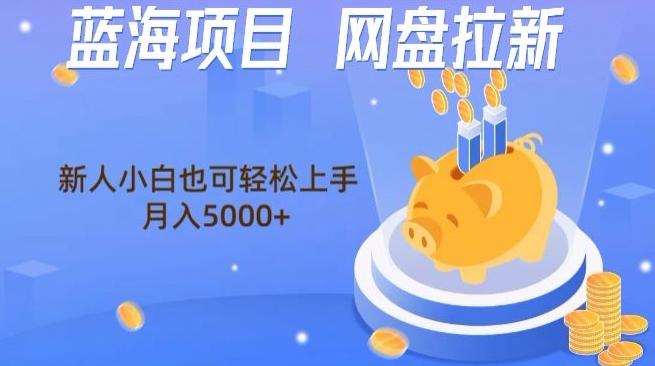 蓝海项目网盘拉新，新人小白也可操作，每月收入5000+-鑫梵淘