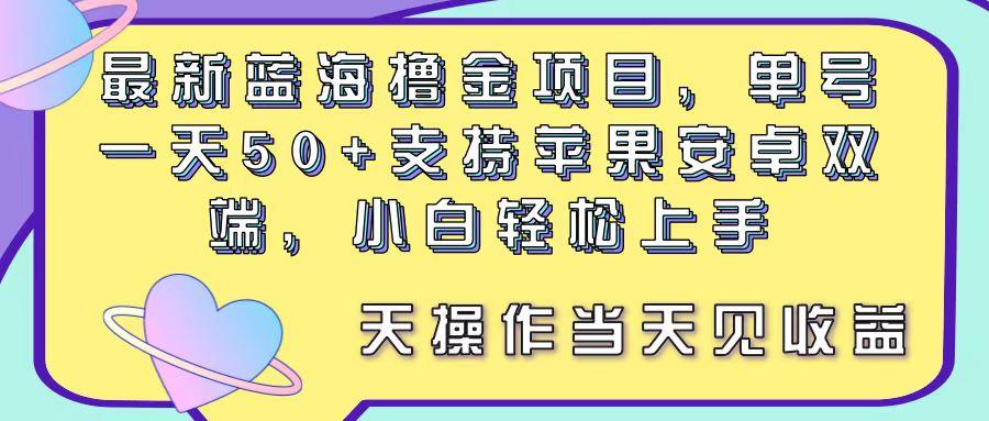 最新蓝海撸金项目，单号一天50+， 支持苹果安卓双端，小白轻松上手 当...-鑫梵淘