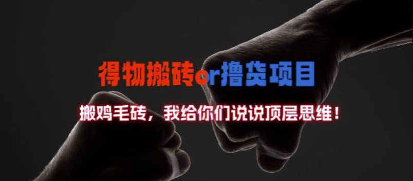 得物搬砖撸货项目?掰下数据，我给你们说说顶层思维【揭秘】-鑫梵淘