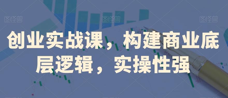 创业实战课，​构建商业底层逻辑，实操性强-鑫梵淘