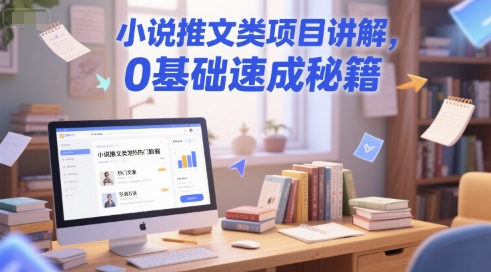 小说推文类项目讲解，0 基础速成秘籍-鑫梵淘