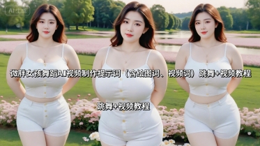 微胖女孩舞蹈AI视频制作提示词(含绘图词、视频词) 跳舞+视频教程-鑫梵淘