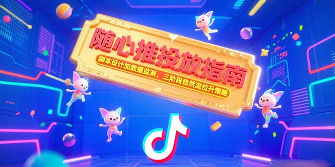 随心推投放指南，脚本设计加数据监测，三阶段自然流拉升策略-鑫梵淘