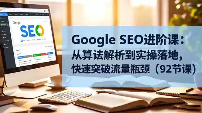 Google SEO进阶课：从算法解析到实操落地，快速突破流量瓶颈(92节课-鑫梵淘