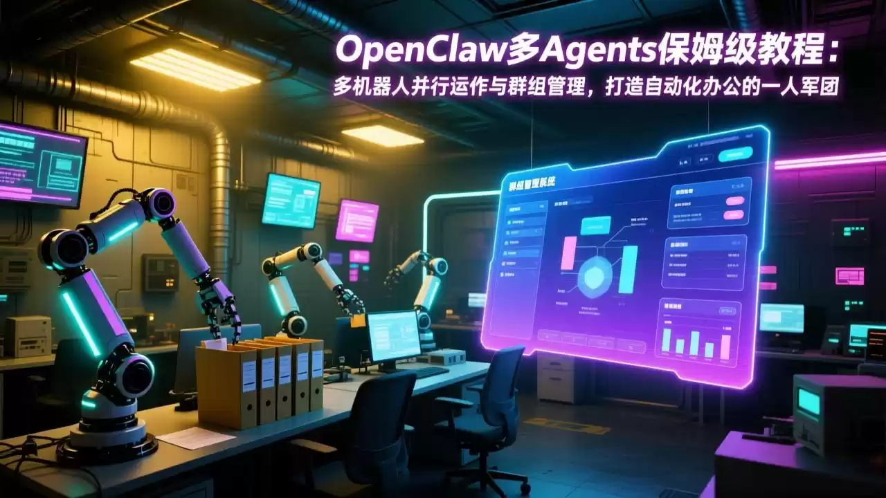 OpenClaw多Agents保姆级教程：多机器人并行运作与群组管理，打造自动化办公的一人军团-鑫梵淘