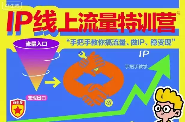 IP线上流量特训营,手把手教你搞流量、做IP、稳变现
