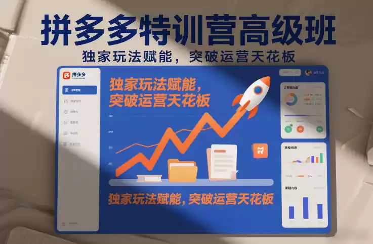 拼多多特训营高阶班,独家玩法赋能,突破运营天花板(更新26年1月)