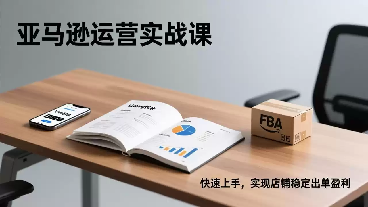 亚马逊运营实战课，Listing优化、Vine秒杀、FBA发货，快速上手，实现店铺稳定出单盈利-鑫梵淘