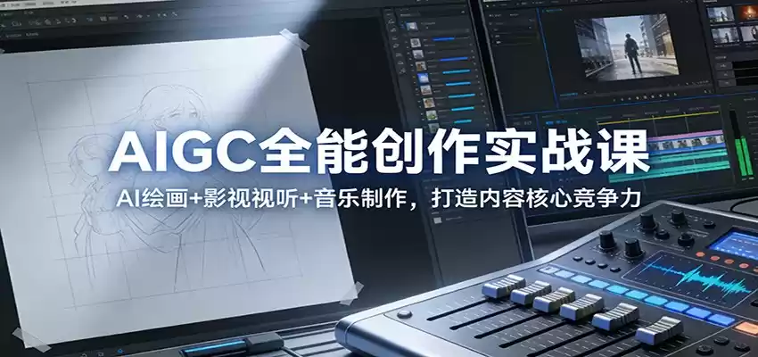 AIGC全能创作实战课：AI绘画+影视视听+音乐制作，打造内容核心竞争力-鑫梵淘