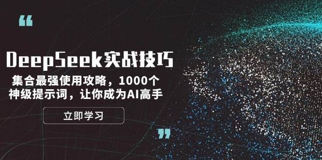 DeepSeek实战技巧：集合最强使用攻略，1000个神级提示词，让你成为AI高手-鑫梵淘