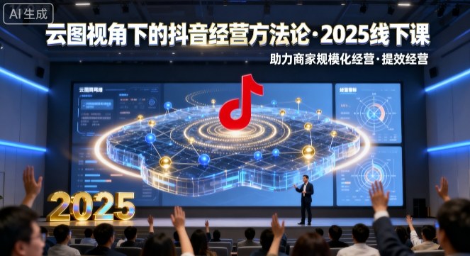 云图视角下的抖音经营方法论，2025线下课，助力商家规模化经营，提效经营(录音+字幕)-鑫梵淘