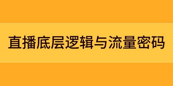 直播底层逻辑与流量密码：定位模型+案例拆解，急速流承接与数据优化全攻略-鑫梵淘
