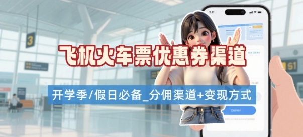 学生党必看！机票火车票优惠券申请渠道 + 项目打法，开学季节日速存-鑫梵淘