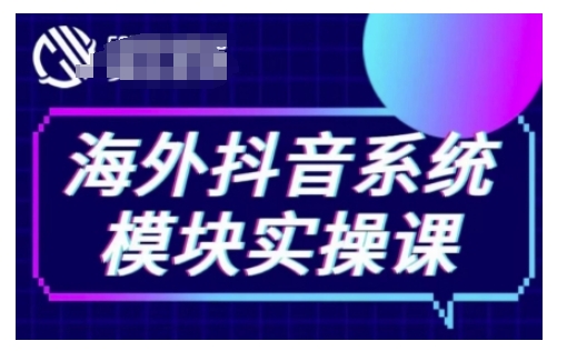 海外抖音Tiktok系统模块实操课，TK短视频带货，TK直播带货，TK小店端实操等-鑫梵淘